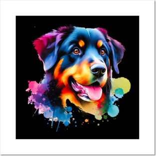 Watercolor Beauceron Posters and Art